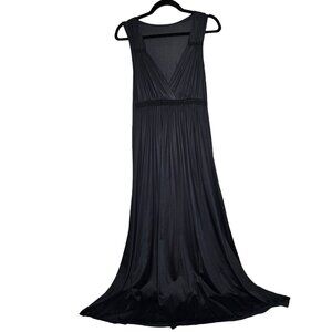VTG Size XS S Black Nyon Maxi Dress Babydoll Nightgown Grunge WhimsiGoth Witchy